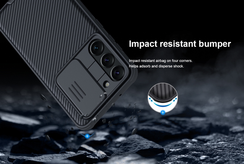 Ốp Lưng Samsung Galaxy S23 Plus Chính Hãng Nillkin CamShield thiết kế dạng camera đóng mở giúp bảo vệ an toàn cho Camera của máy, màu sắc đen huyền bí sang trọng rất hợp với phái mạnh.
